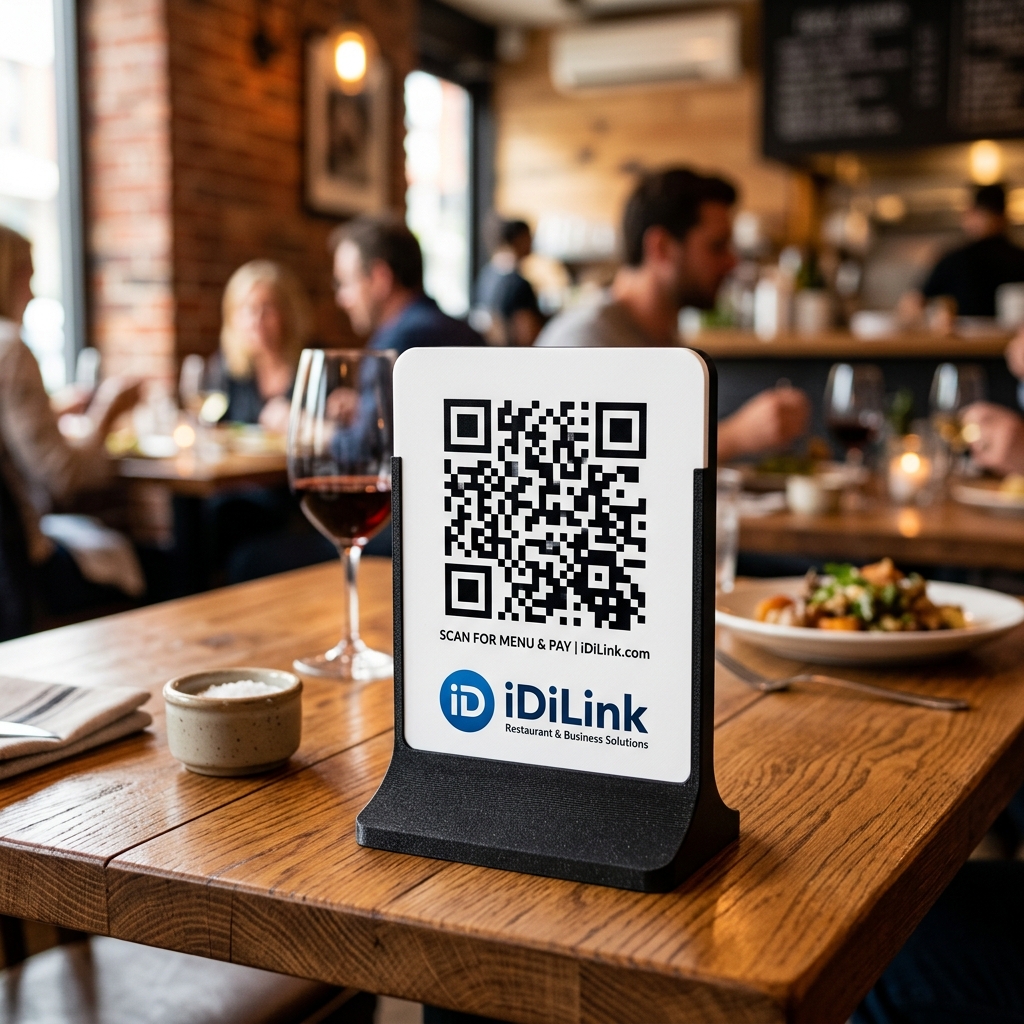 Placas y stands QR 3D para mesa iDiLink
